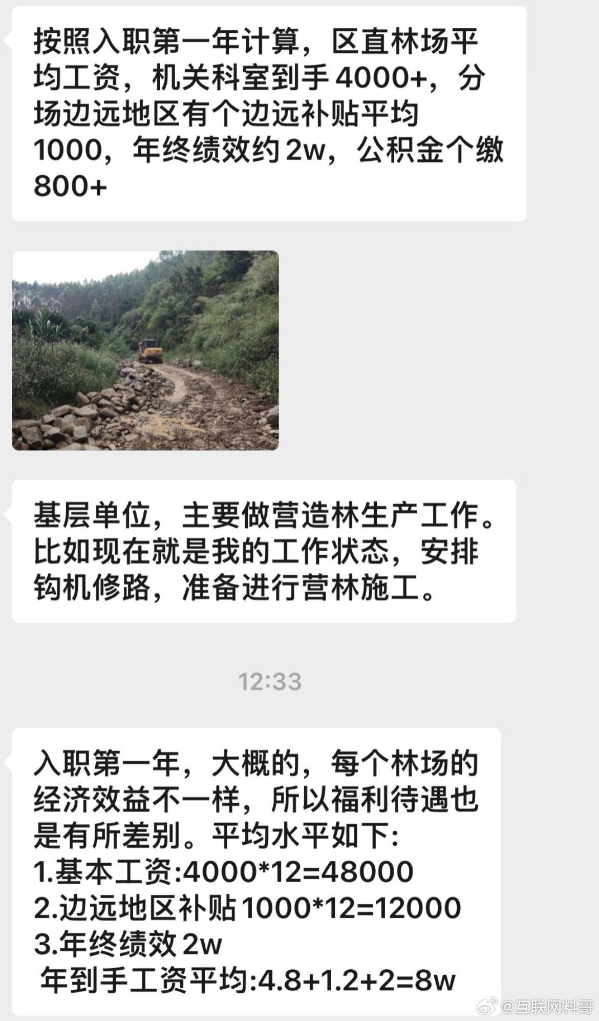 体制内还有这种神仙单位？林业局的真实工资水平。 ​​​