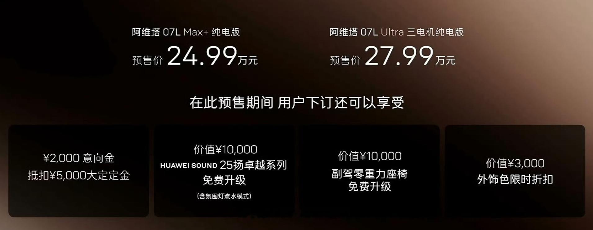阿维塔 07L 正式开启预售，标配华为 896 线激光雷达，乾崑 ADS 5 智