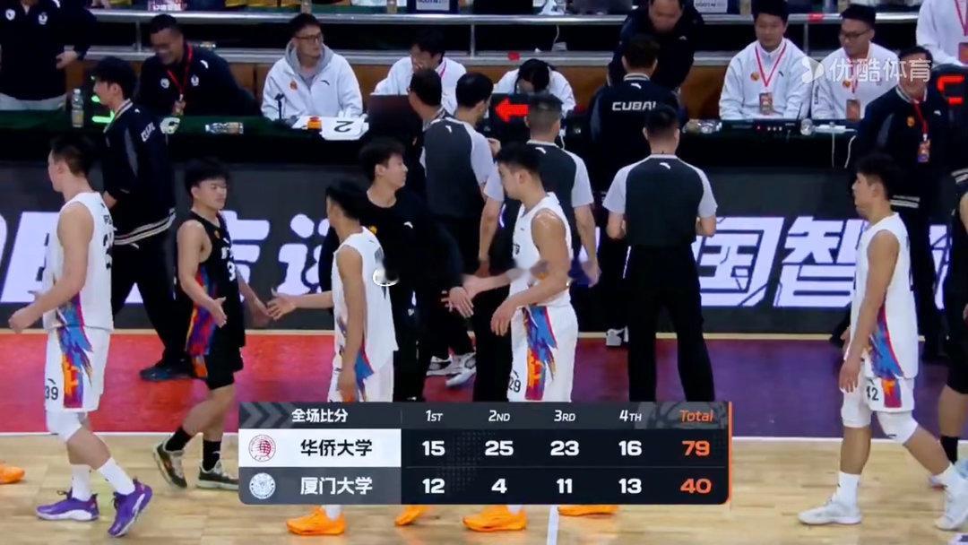 CUBAL东南赛区开幕式，华侨大学79-40大胜厦门大学。cubal