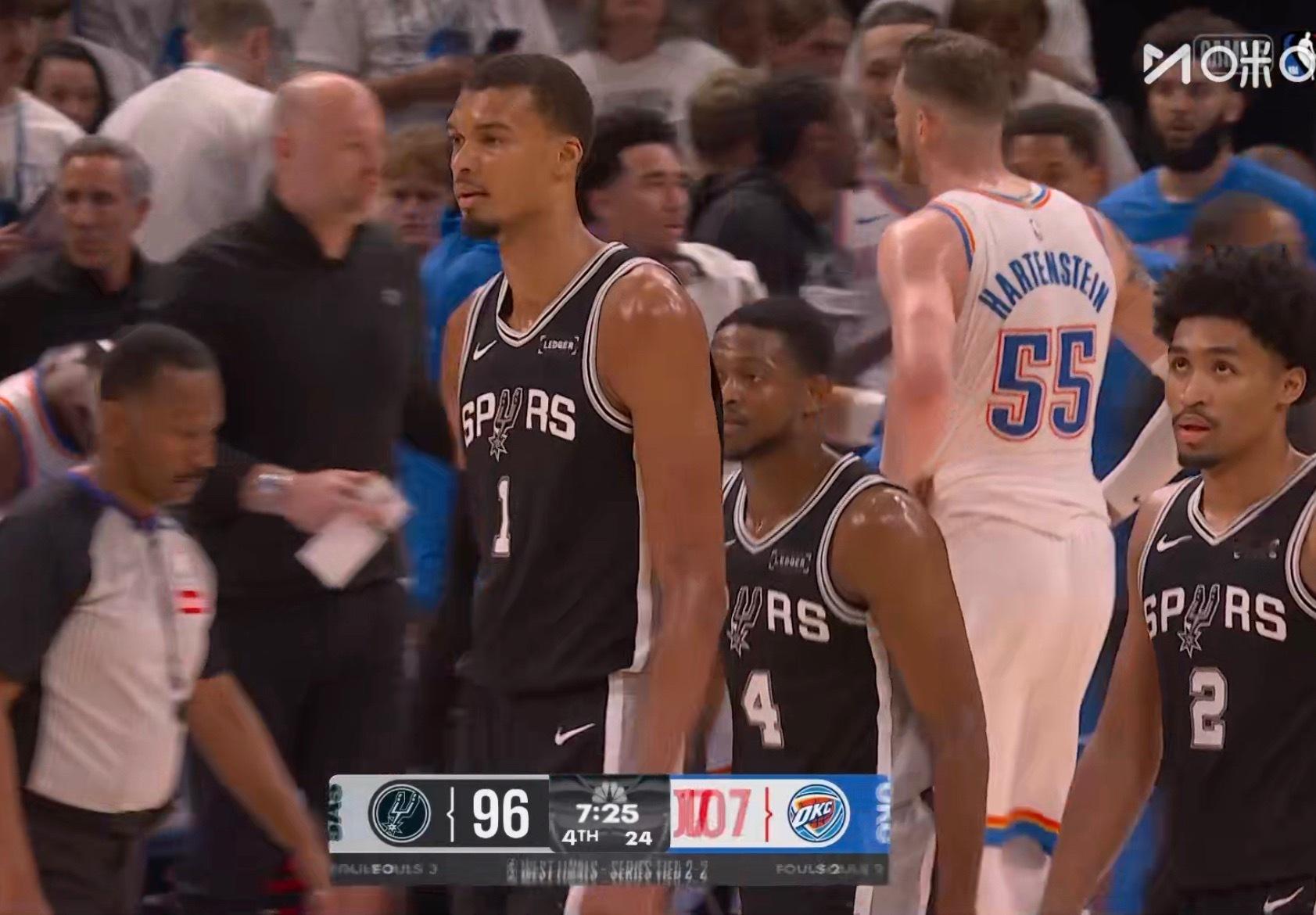NBA “合作愉快”马刺vs雷霆