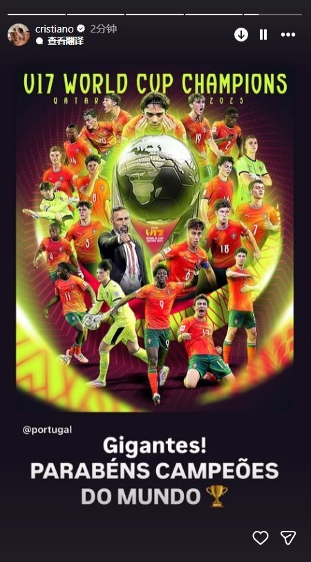 印象里，葡萄牙这种小年龄段比赛冠军拿的很多，很久以前也拿过，但是没什么用，很难反