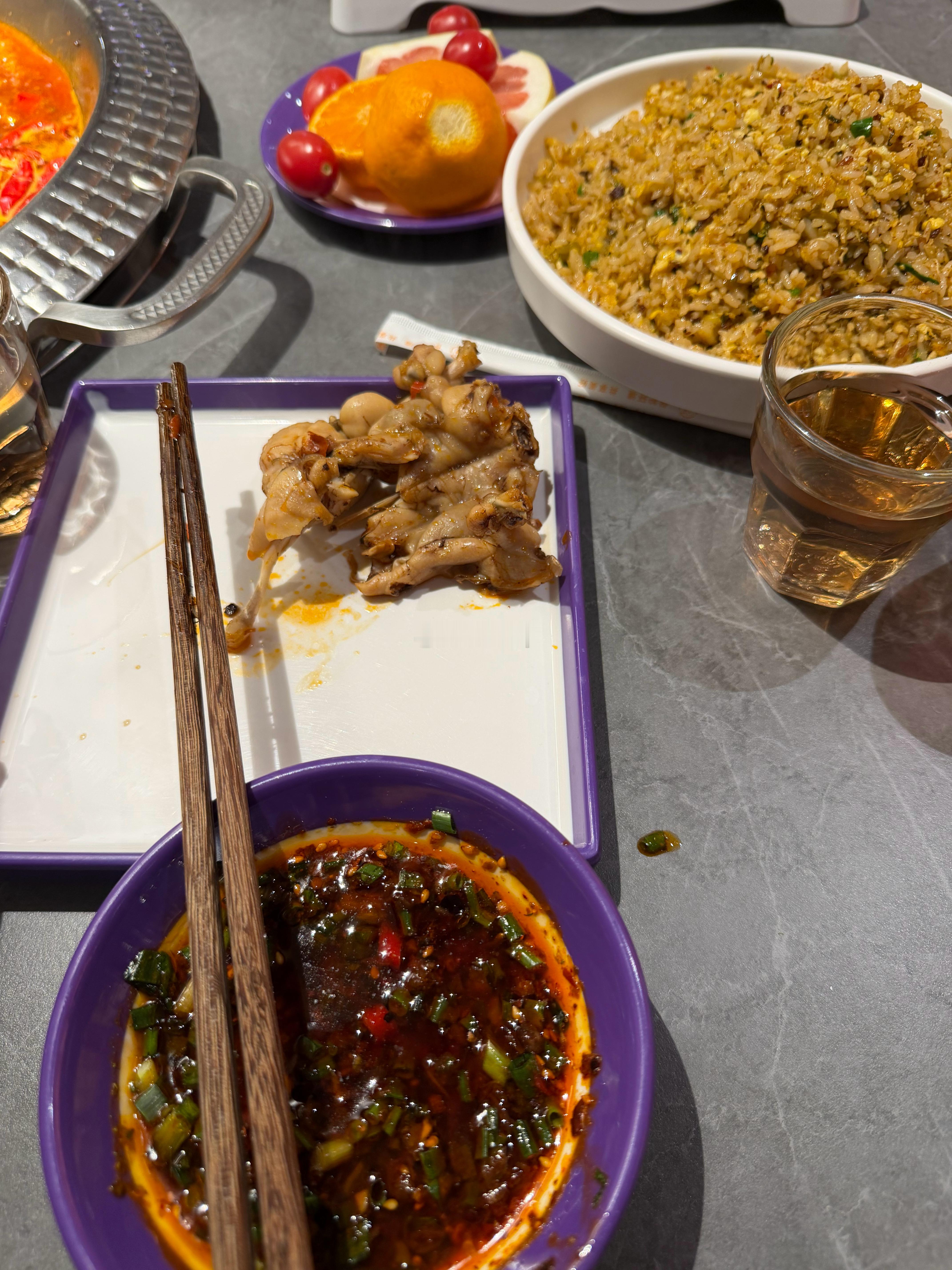 火锅配炒饭喜欢😋 