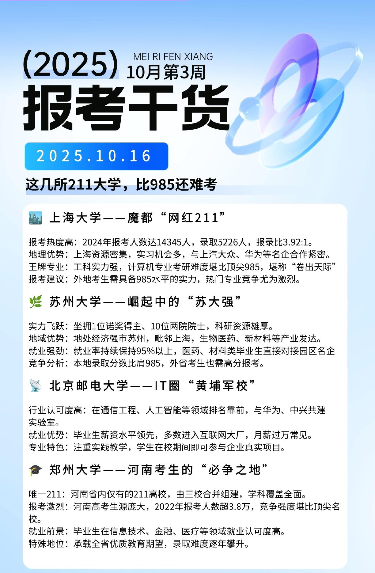【高考解读-2026 秒志愿填报知识学习】这几所211大学，比985还难考
都知