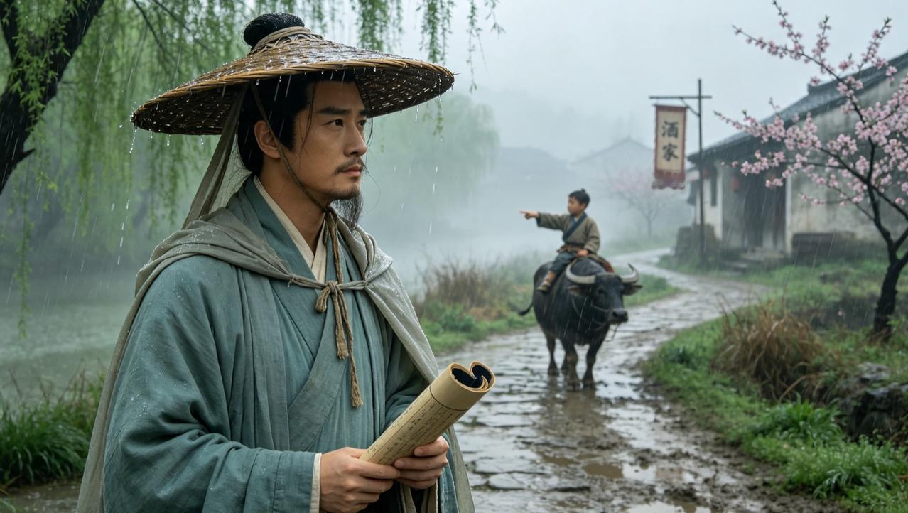 杜牧的《清明》这首诗，开篇即封神，一句“清明时节雨纷纷，路上行人欲断魂”从唐朝传