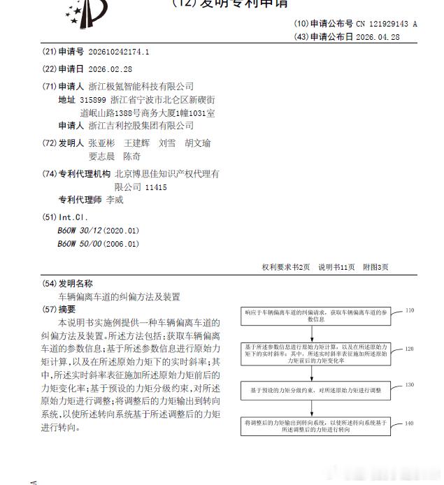 技术巡猎  极氪  车辆偏离车道的纠偏方法及装置。车道纠偏很多人平时开车都遇到过