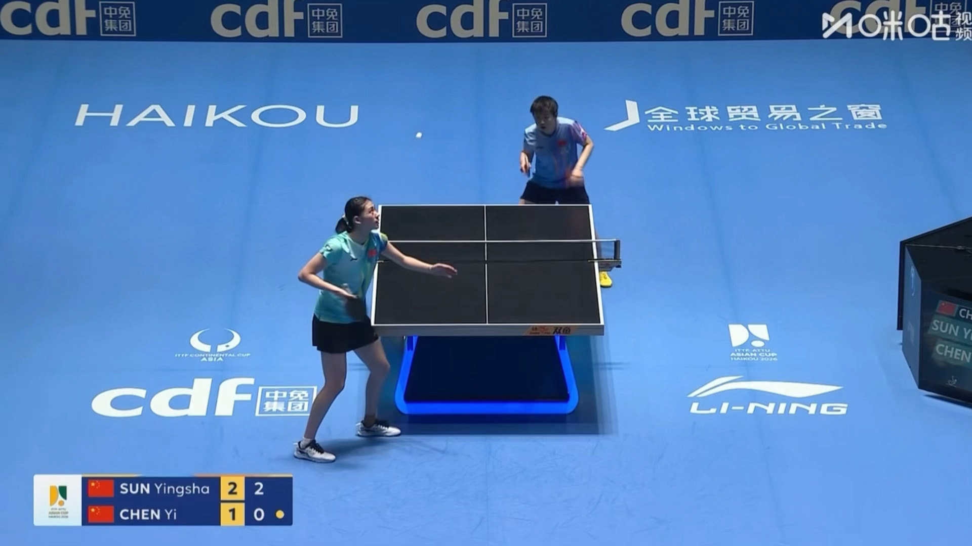 孙颖莎vs陈熠正手统治力 