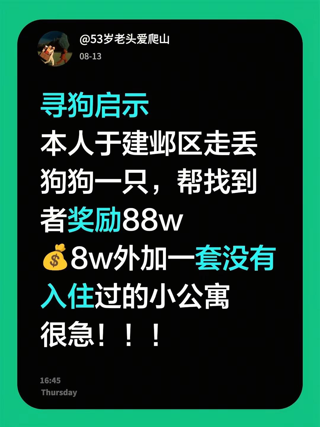 真的有人会花这么多钱找狗吗？

先不管这条结论的真假，确实有很多人会花钱找狗，一