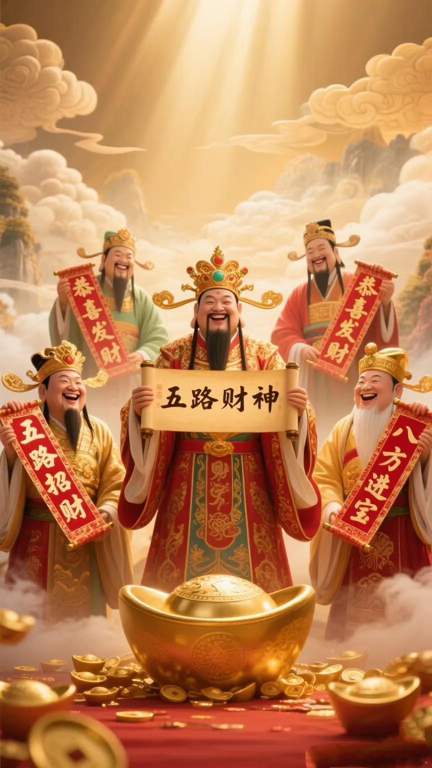 财神到，满堂兴旺金元宝入宅，祥瑞绕门庭。愿门店与事业人气高涨，口碑远扬八方，薄利