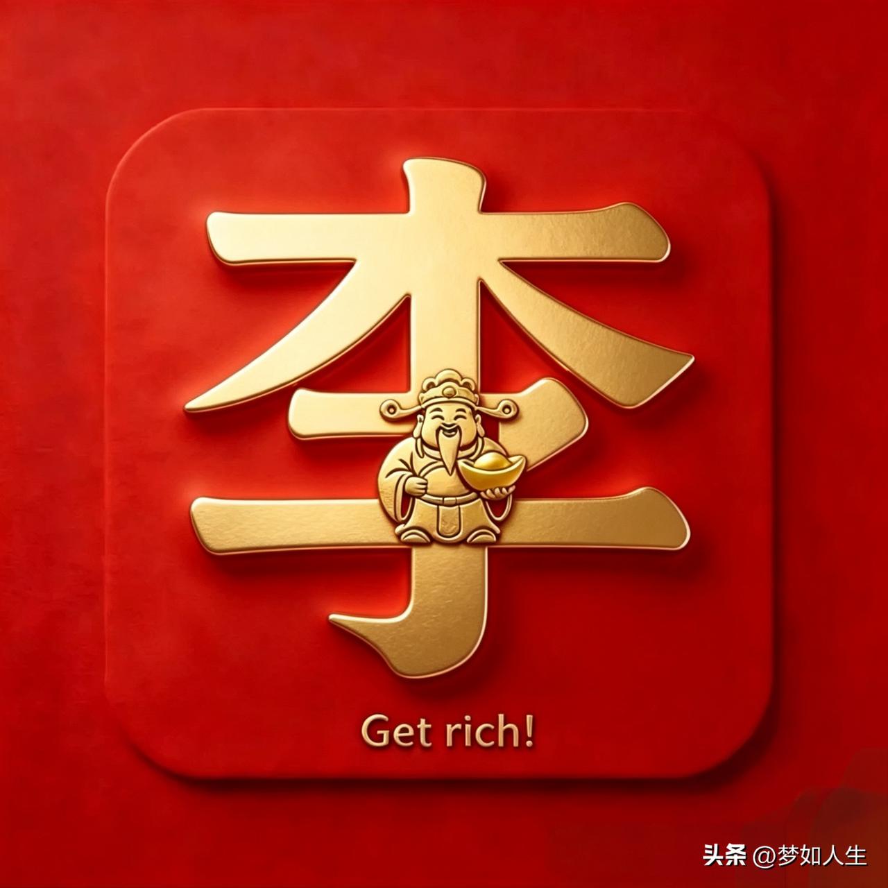 姓氏头像制作姓氏图案 姓氏文化头像 姓氏背景头像