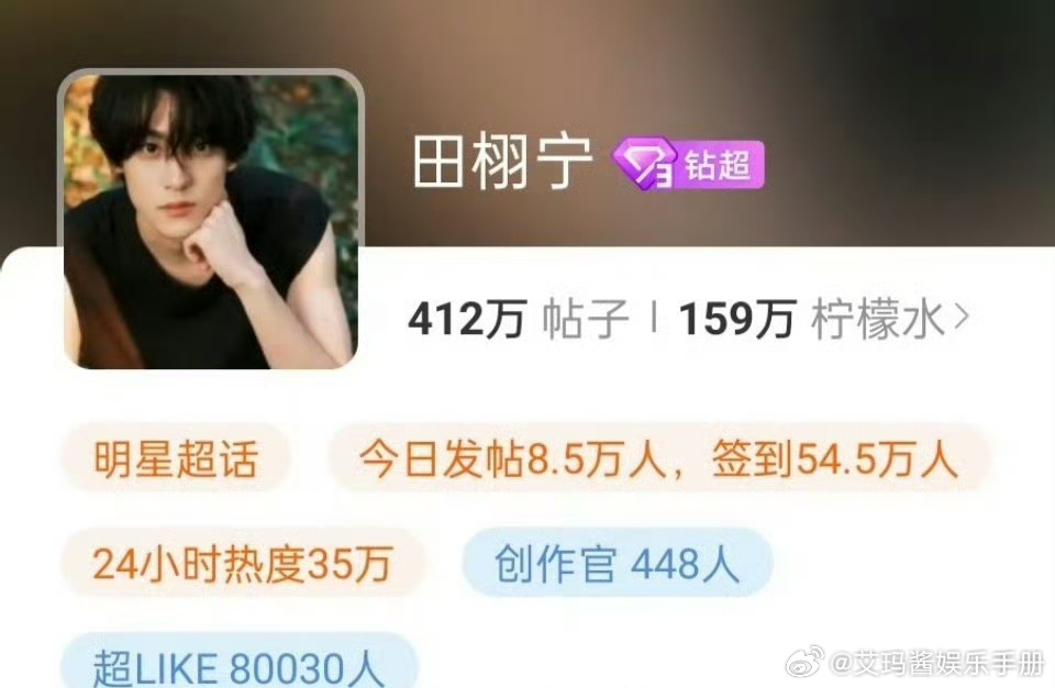 田栩宁超like破80000，爆火出圈🔥田栩宁没有法令纹的原因找到了 ​​​