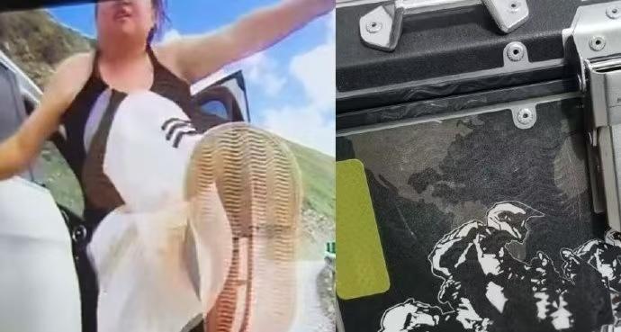 奔驰车逆行超车逼停摩托车，女副驾拎砖踹车威胁辱骂，骑手怒报警，官方发布公告。
