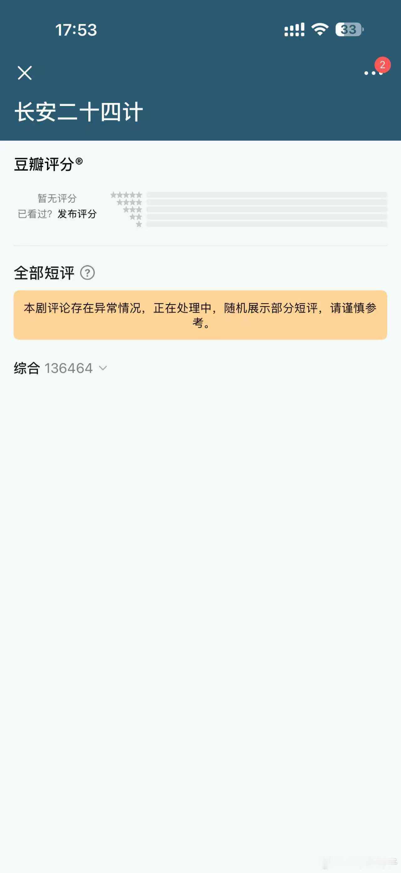 长安二十四计豆瓣评论异常灌太多四星五星触发豆瓣防水军机制了吧 