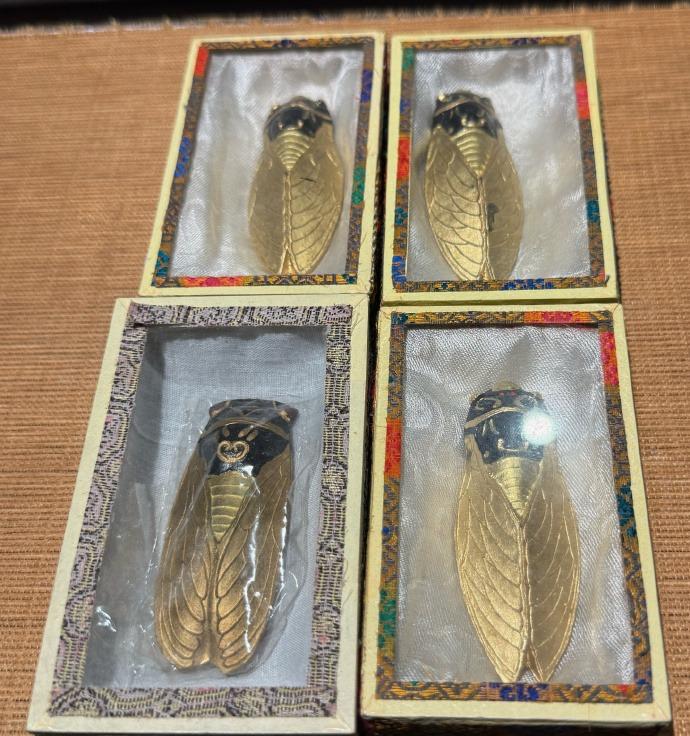 188元/套 日本回流 安徽歙县胡开文徽墨厂 金蝉墨条 7×3cm 共重52g 