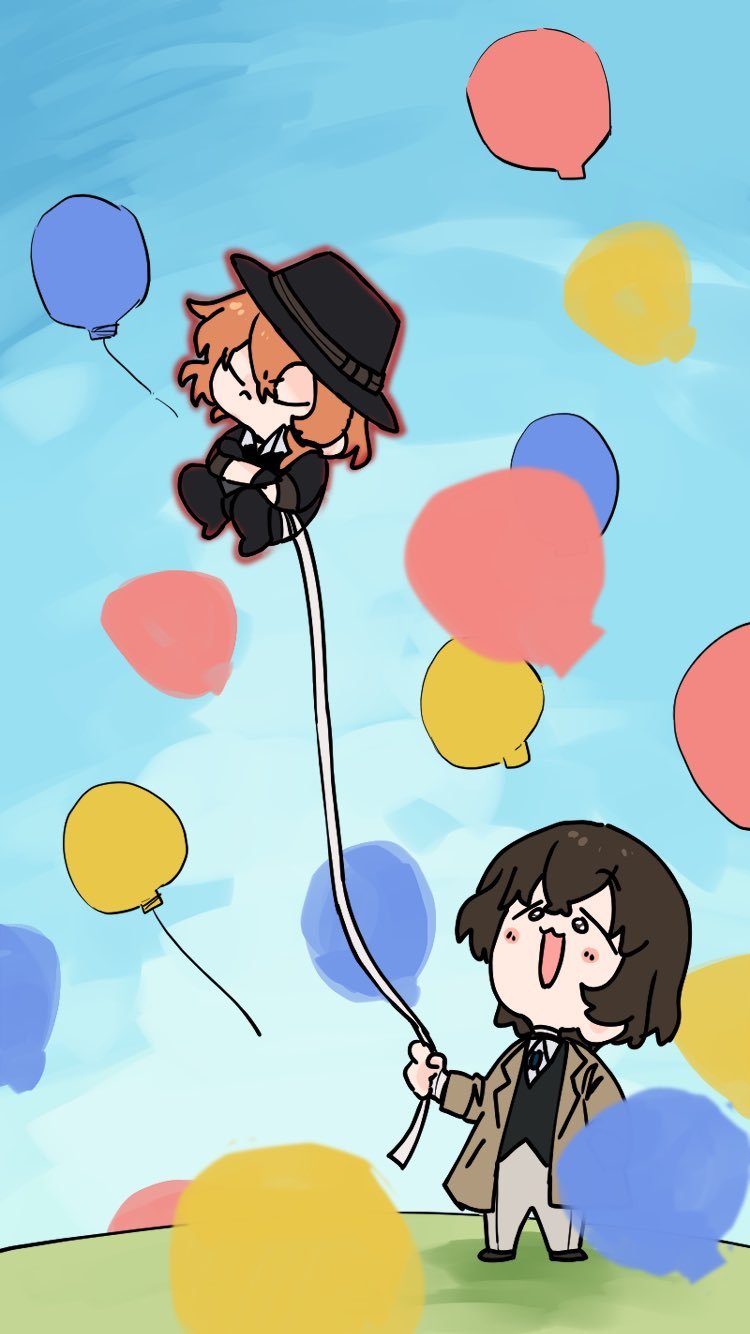 文豪野犬 太中！！中也气球🎈哈哈哈哈哈哈 绘：toonnatto  