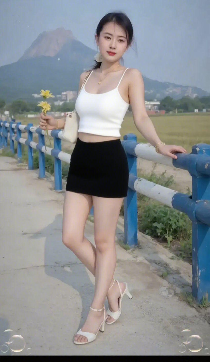 美女 好身材好气质 紧身牛仔裤