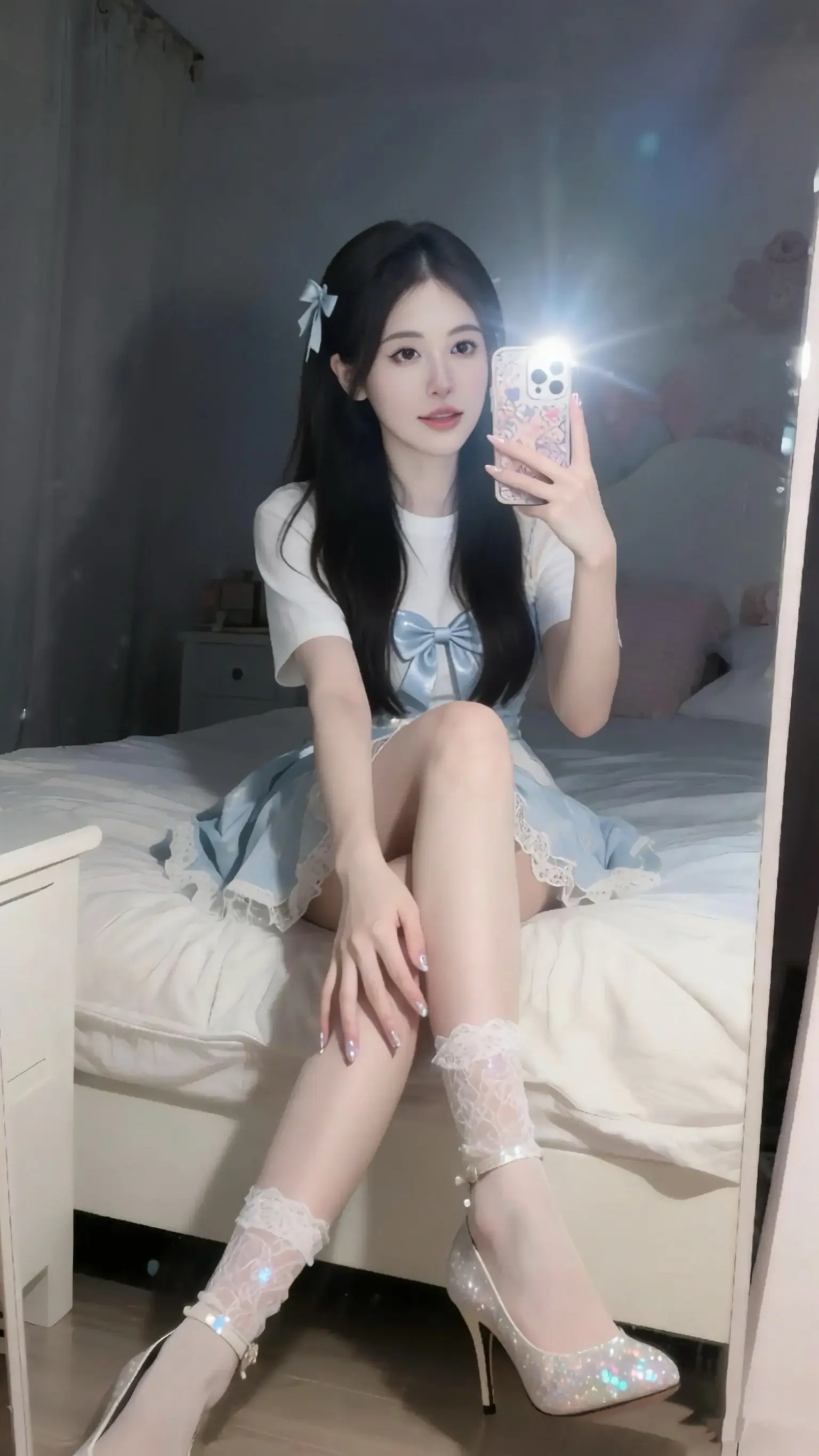 甜妹洛丽塔风。       谁能拒绝软fufu的洛丽塔！穿上就是在逃公主！