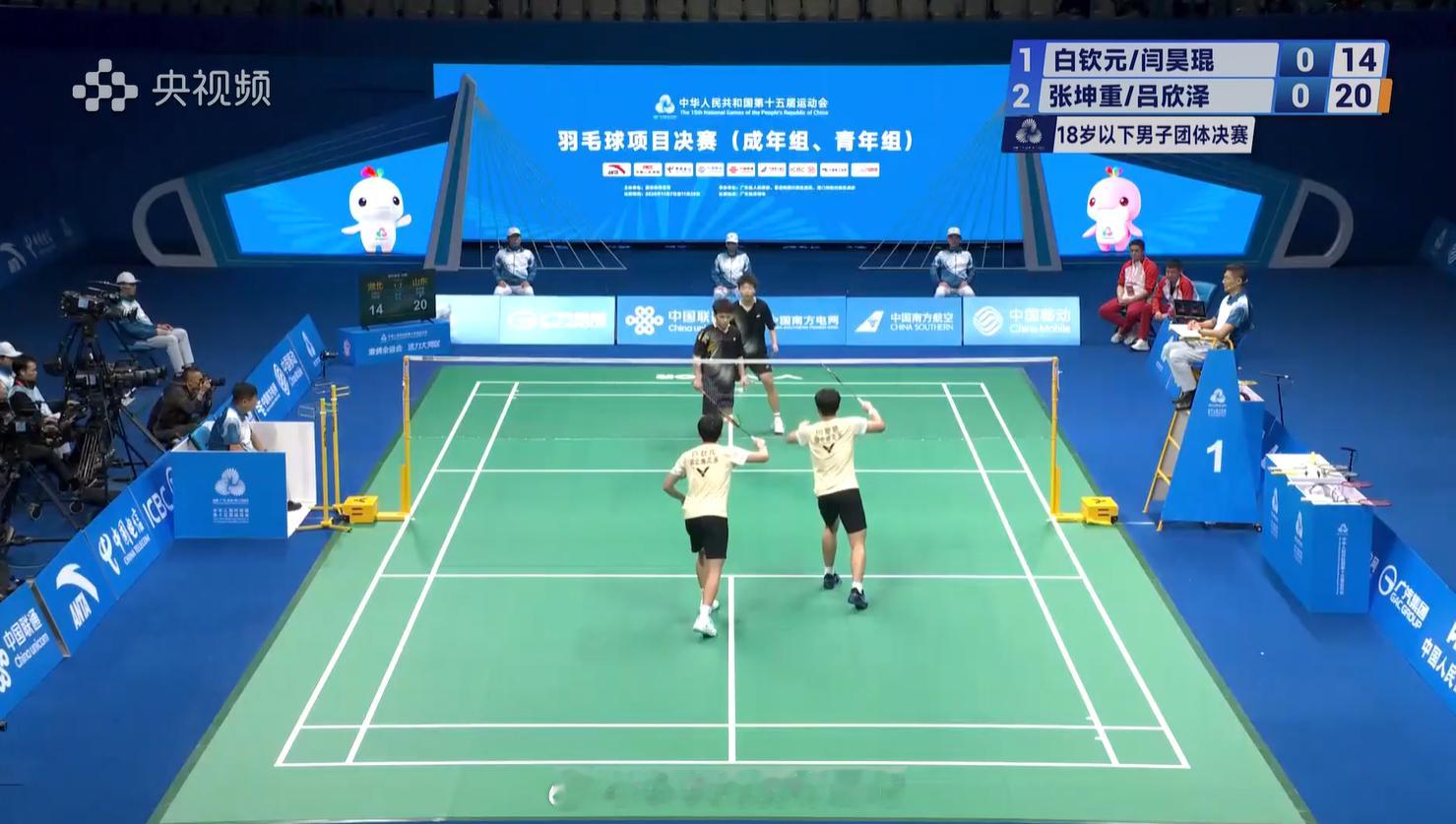 男团青年 决赛 湖北队 1-2 山东队 男单 王子峻 16-21 12-21 肖