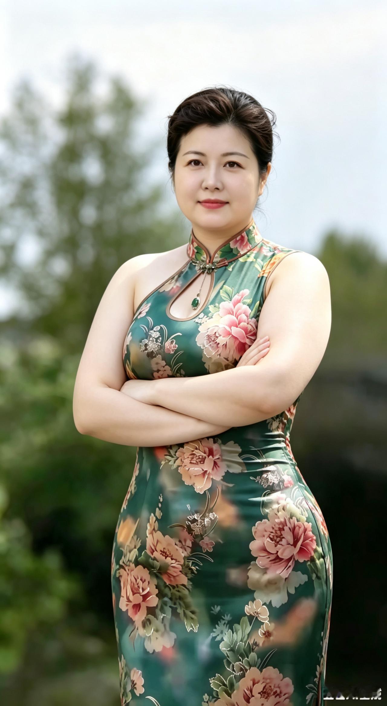 这微胖女士有福，老公事业有成，
资产上优。胖妻是福
