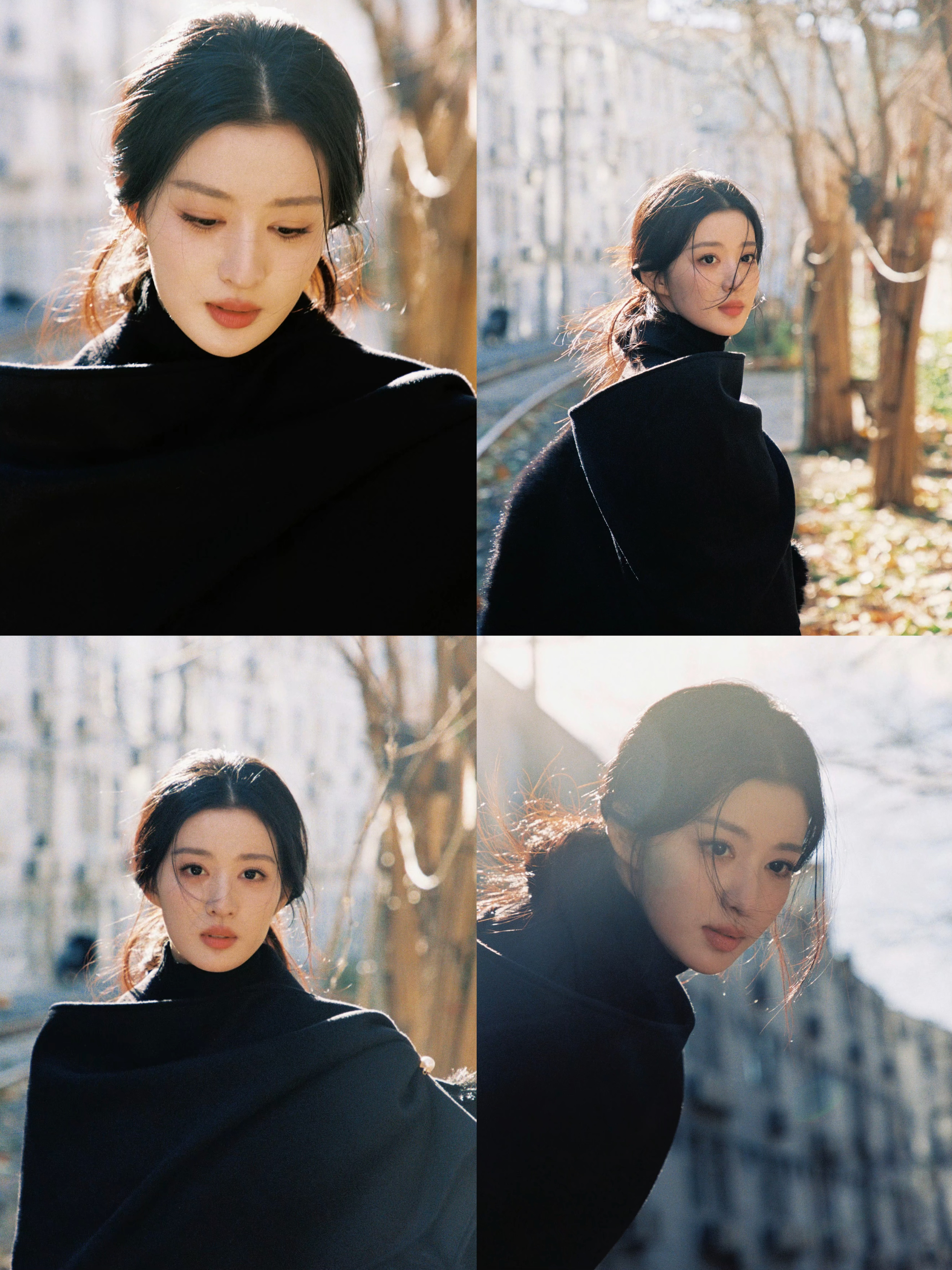 女明星们在秋冬都这么美美的拍一套吧～