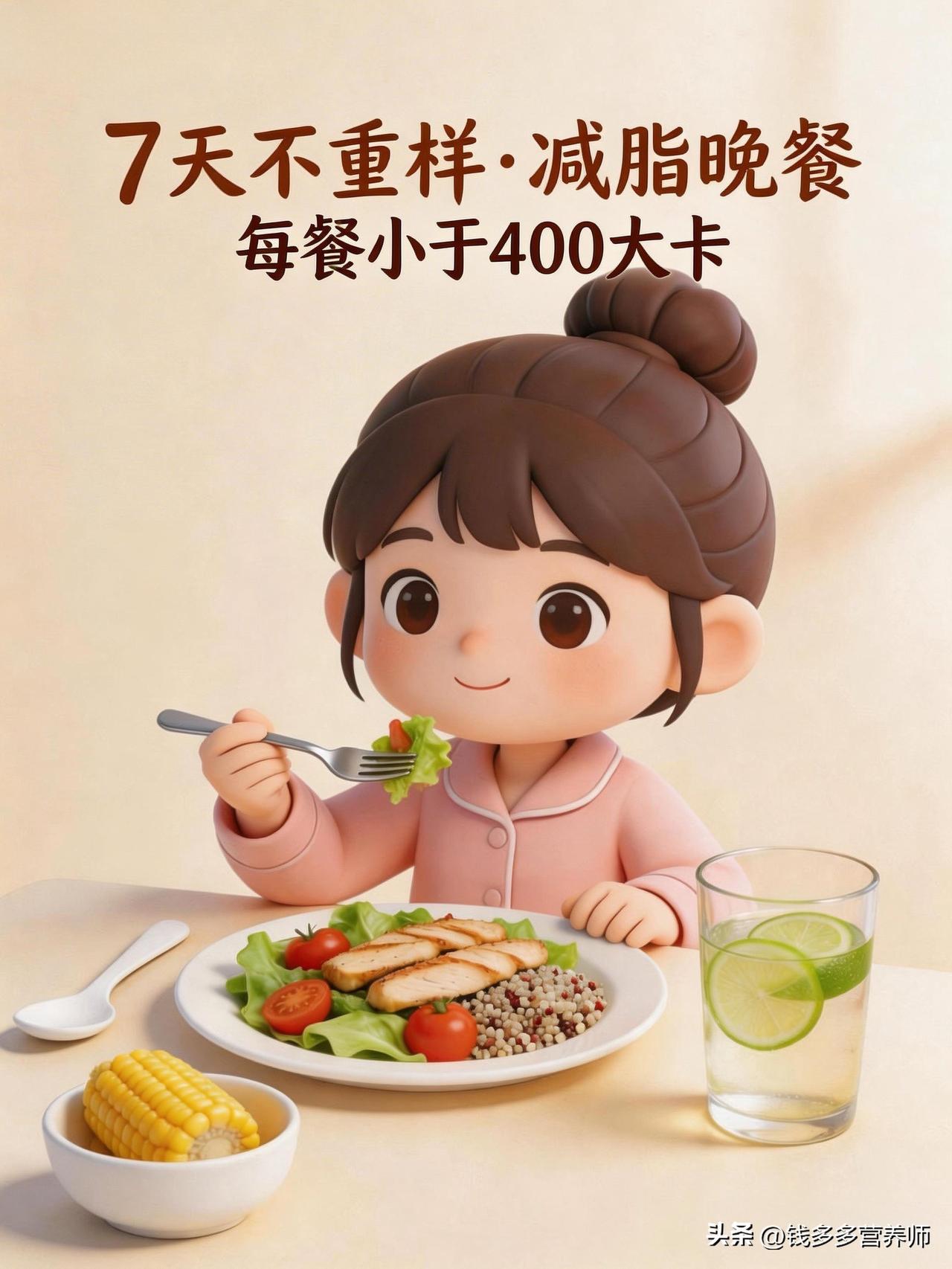 都重要，要相互配合！7分吃三分练！
营养师亲调｜7天减脂晚餐食谱，每餐不到400