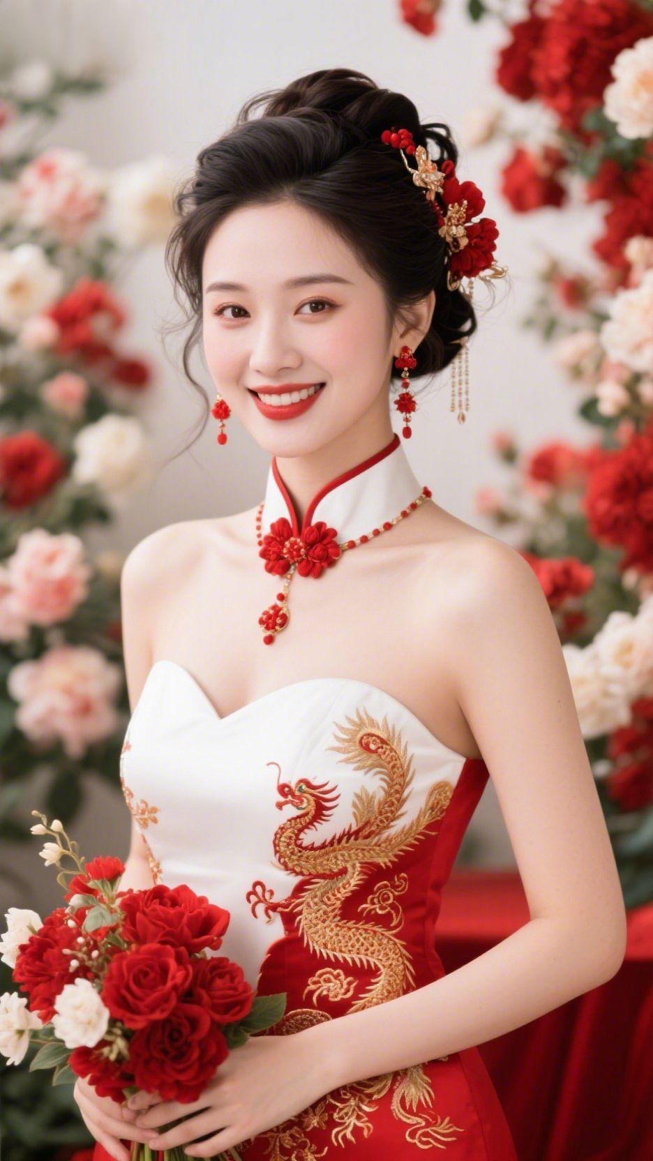 春日牡丹盛景：千重丹艳醉春风
 
晓旭轻笼锦绣丛，晴光漫染蕊珠红
繁英叠萼凝霞色