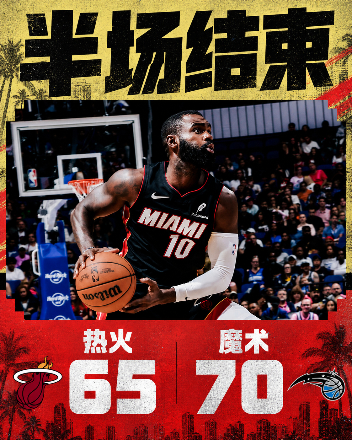 中场休息，稍后再战！🔥迈阿密热火[超话] | HeatNation | Hea