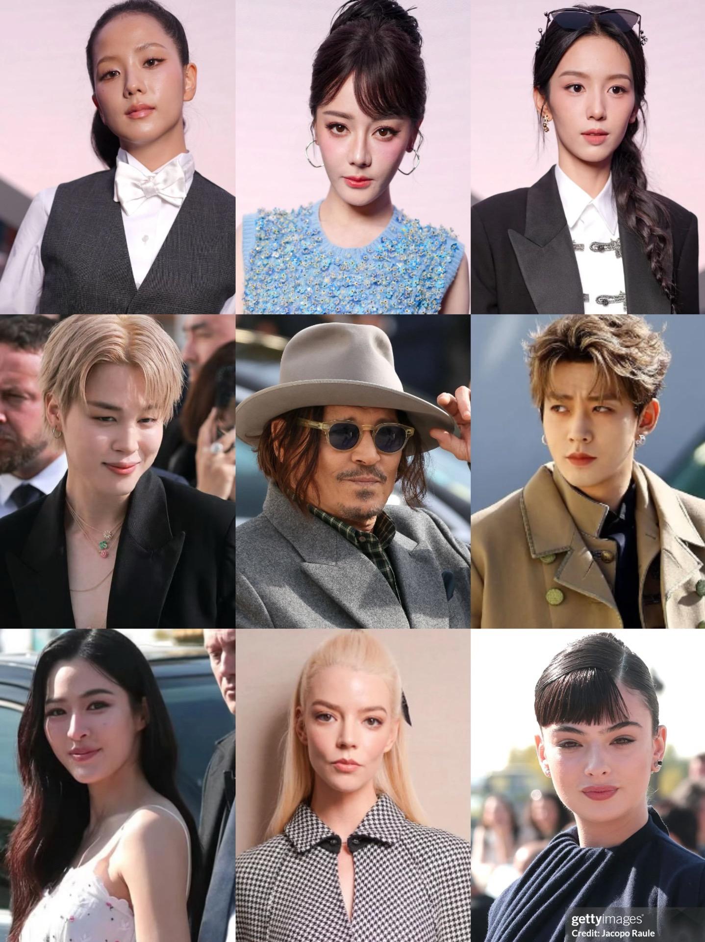 dior大秀明星生图。dior大秀明星生图 金智秀 迪丽热巴 邓为 周...