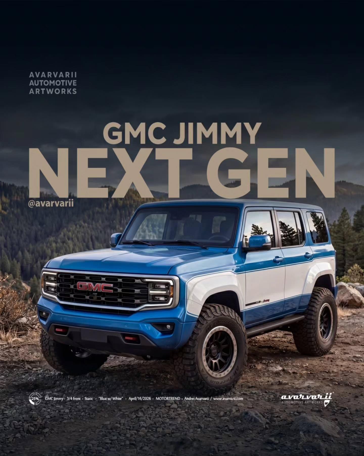 GMC Jimmy复活渲染图 2026年GMC官方确认：Jimmy 传奇正式复活