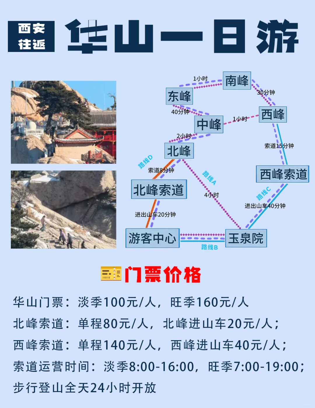 西安往返华山一日游❗超高性价比路线合集