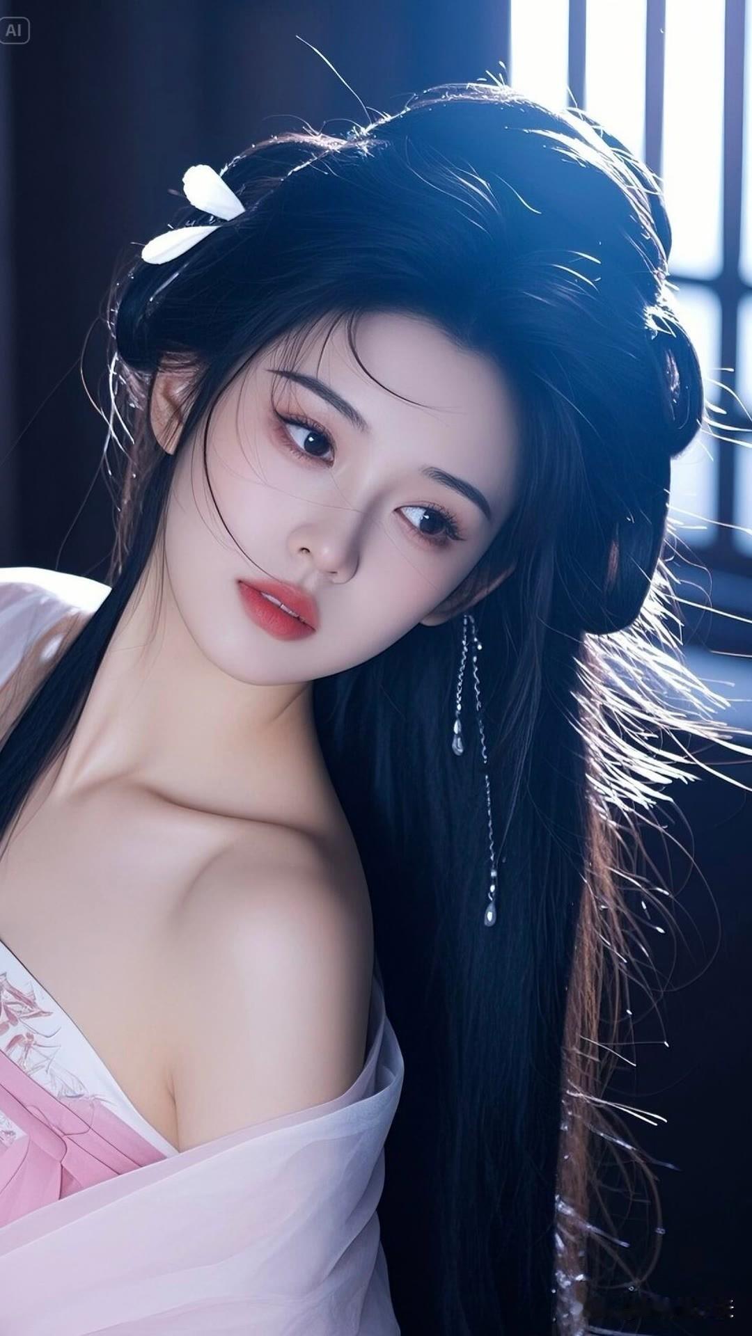 冰魄凝眸照空谷，一剑霜华葬千灯。美女人像群 高清美女 古风