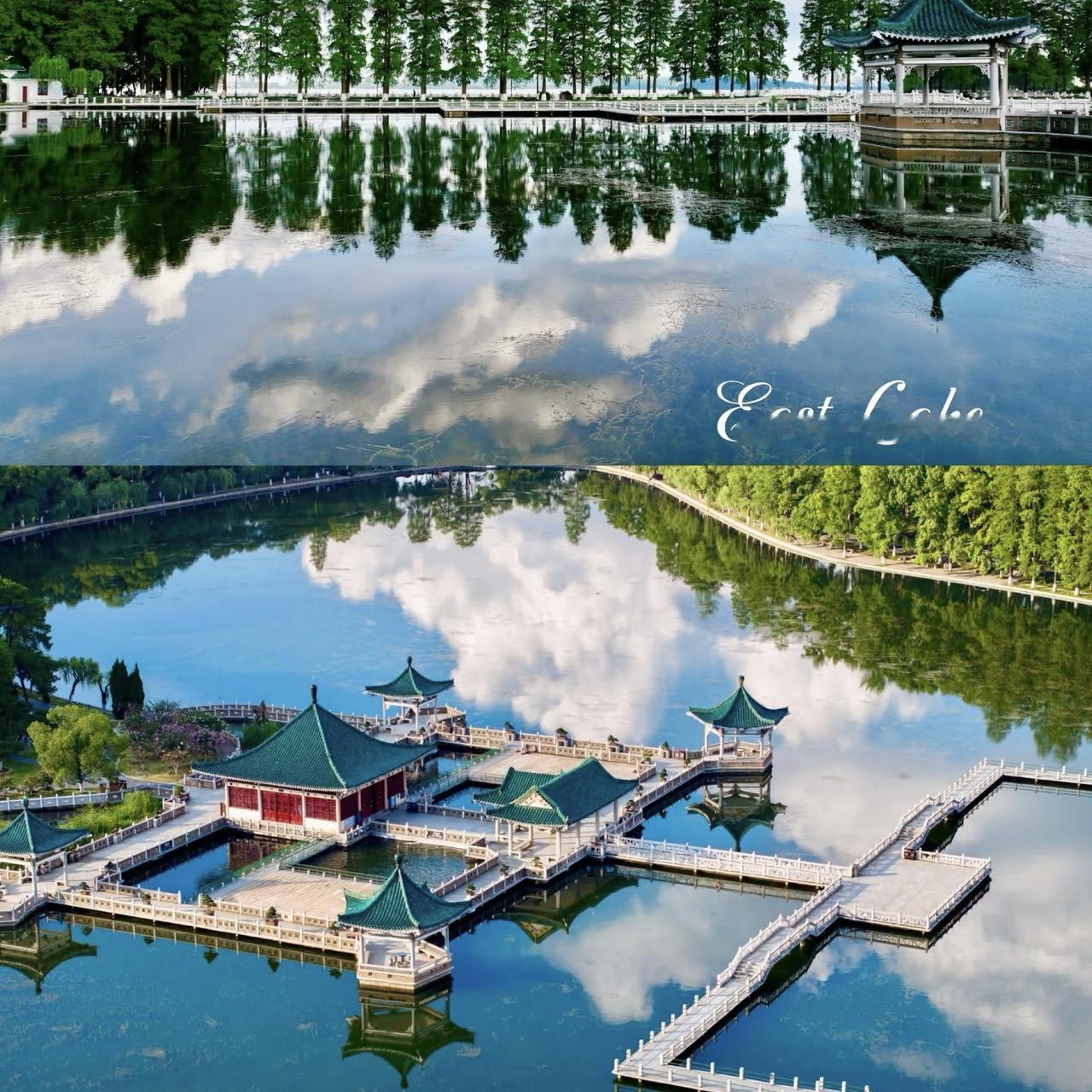 武汉东湖，风景绝了!超大湖景绿意盎然。堪称城市里的宝藏宝地。但逛下来也忍不住有3