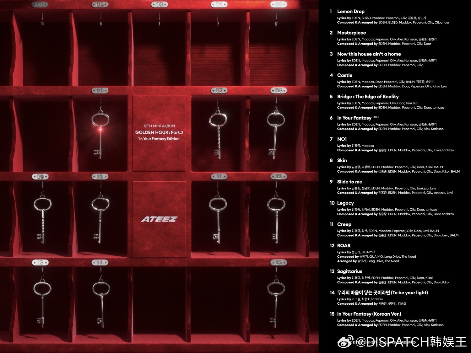 ATEEZ[超话] 迷你12辑《GOLDEN HOUR: Part.3》曲目公开
