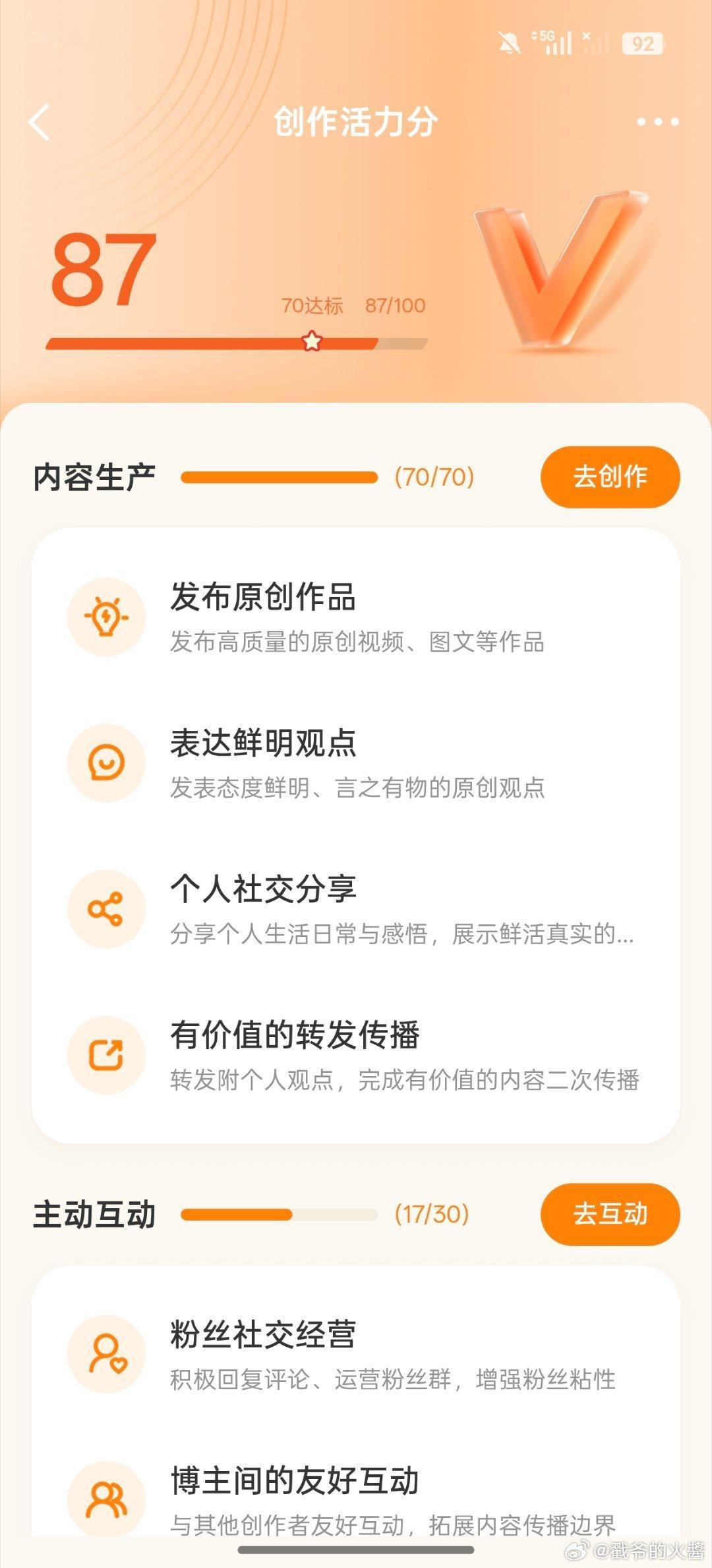 出大事了！！！！！我的创作活力分下降了一分