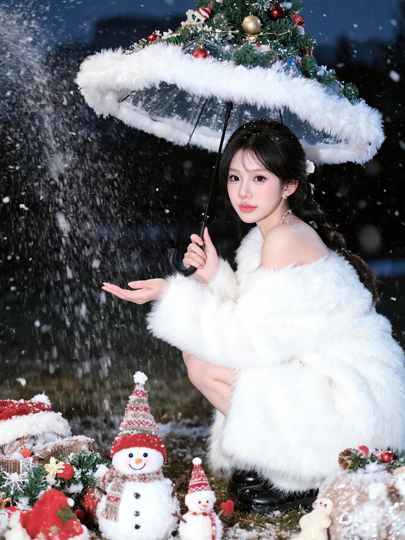 是特制毛绒圣诞伞耶☁️🎄