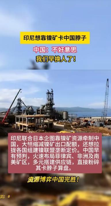 印尼想靠镍矿卡住中国脖子，没想到中国直接把桌给掀了！

几年前，印尼政府大张旗鼓