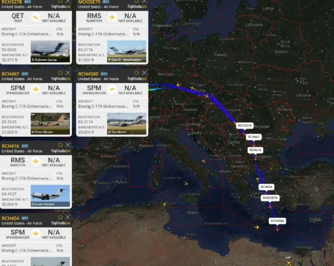 美国正持续向中东地区大规模空运弹药和装备，以应对“史诗狂怒行动”的新阶段。

据