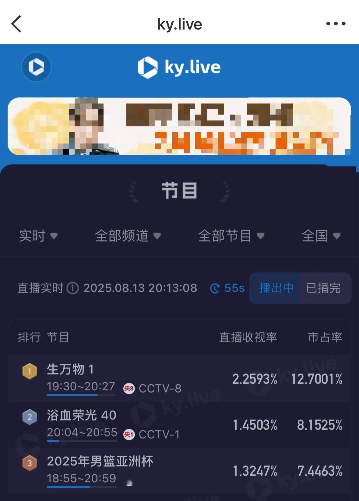 杨幂生万物开播首集酷云收视破2.2593%，猫眼实时收视破3，热度持续飙升，杨幂