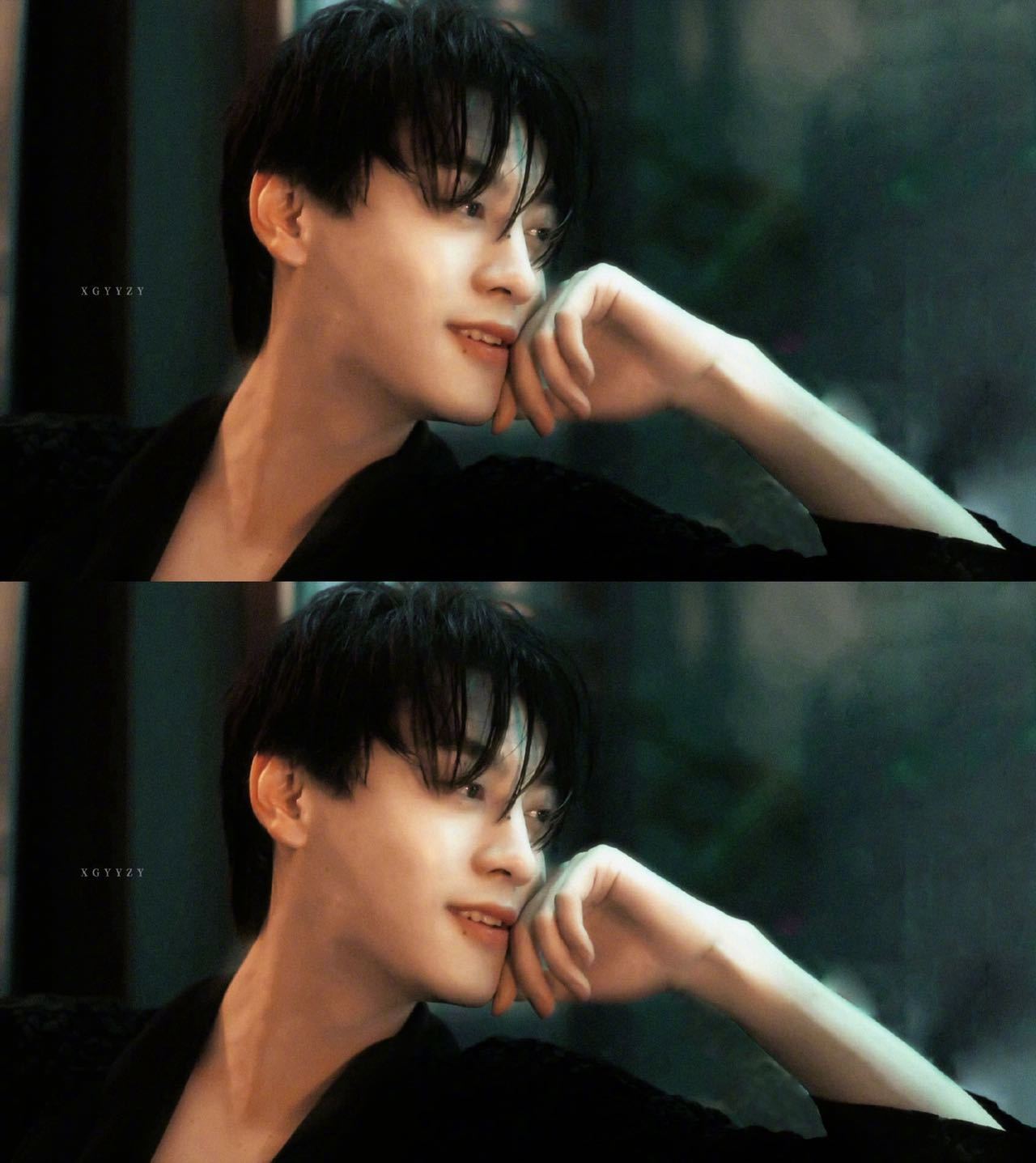 田栩宁拍了ccd📸田栩宁CCD成片直出！怎么会有这么适合穿黑色的男人，复古颗粒