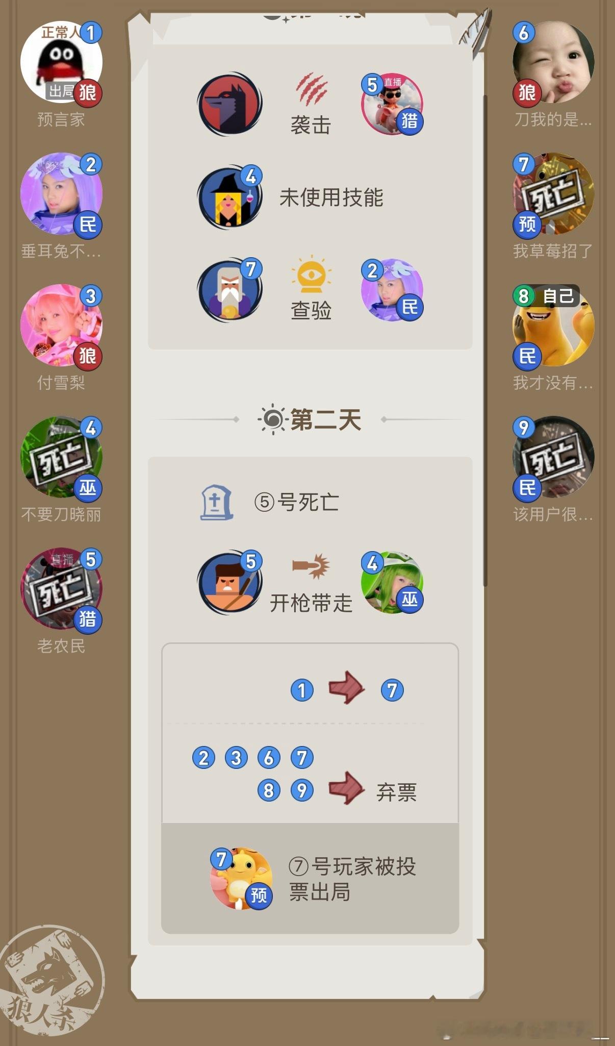一晚上三个神都死了 我玩狼人杀运气就这样