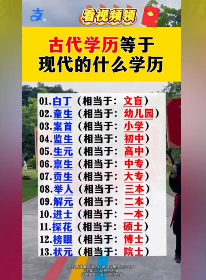 看到这种胡编乱造的“老师”，真要让人发疯了。
这是有多无知，才能弄出这个古代学历