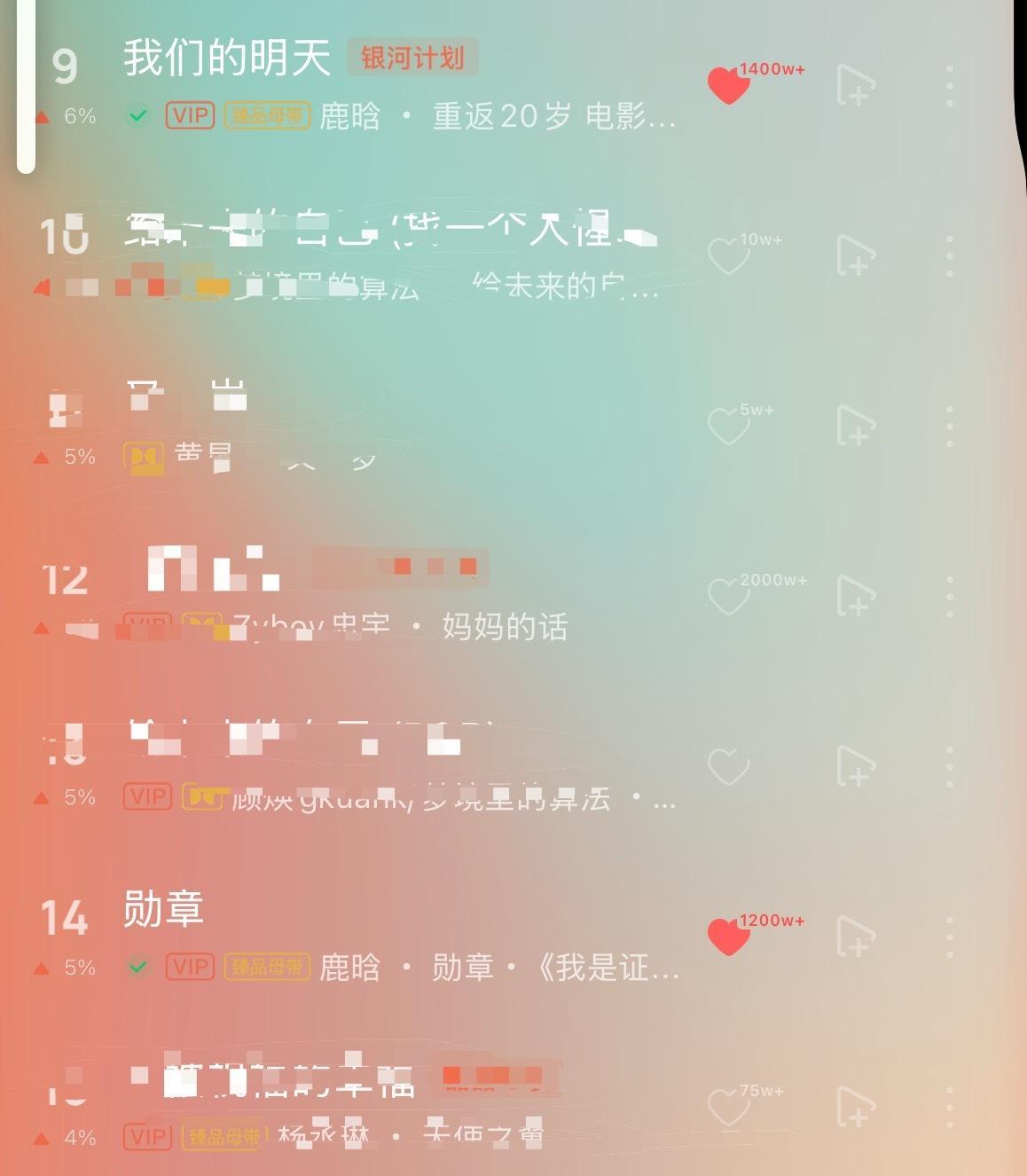 都喜欢听鹿晗的歌