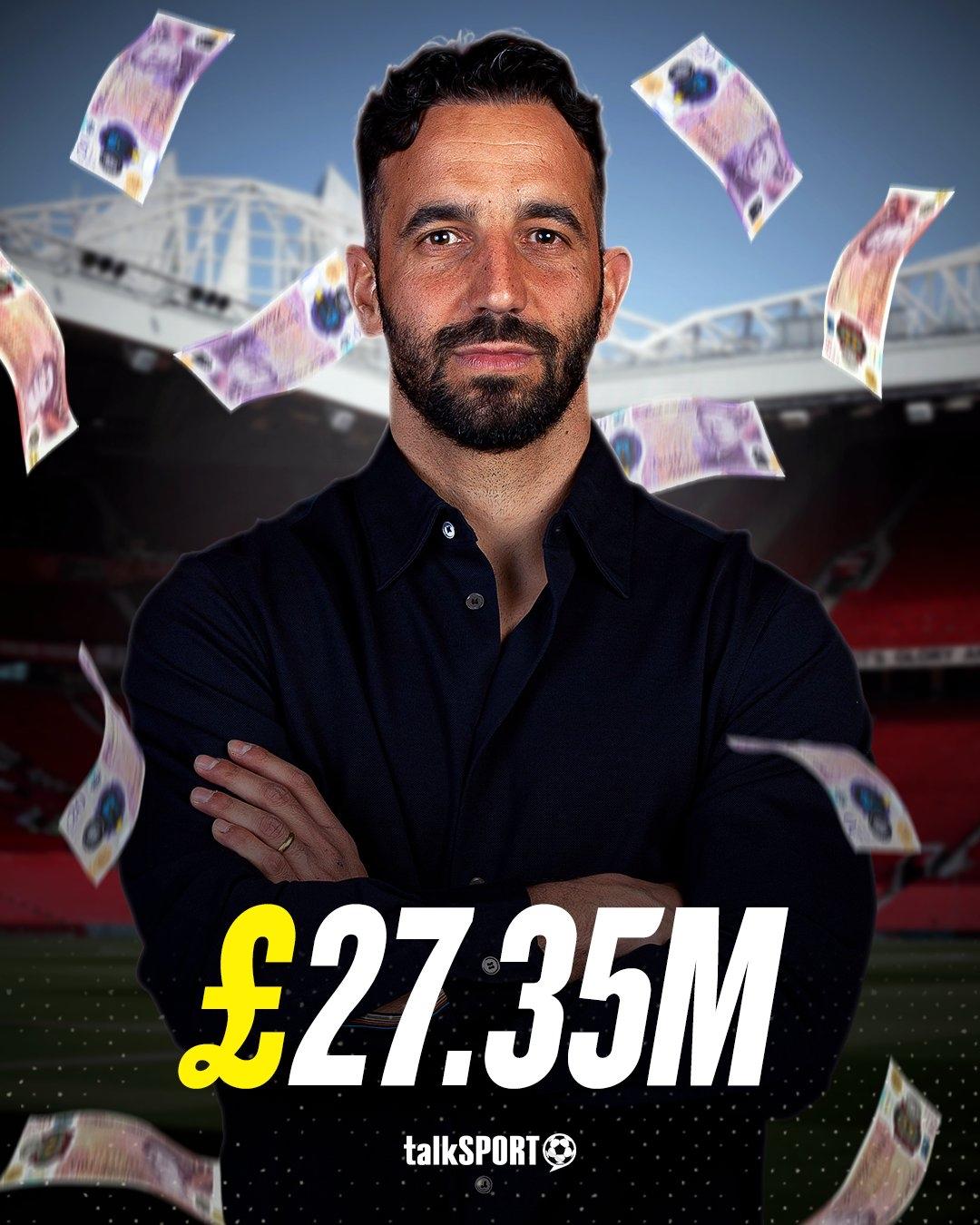 鲁本·阿莫林将花费曼联2735万英镑！
🔴向葡萄牙体育支付950万英镑赔偿金。