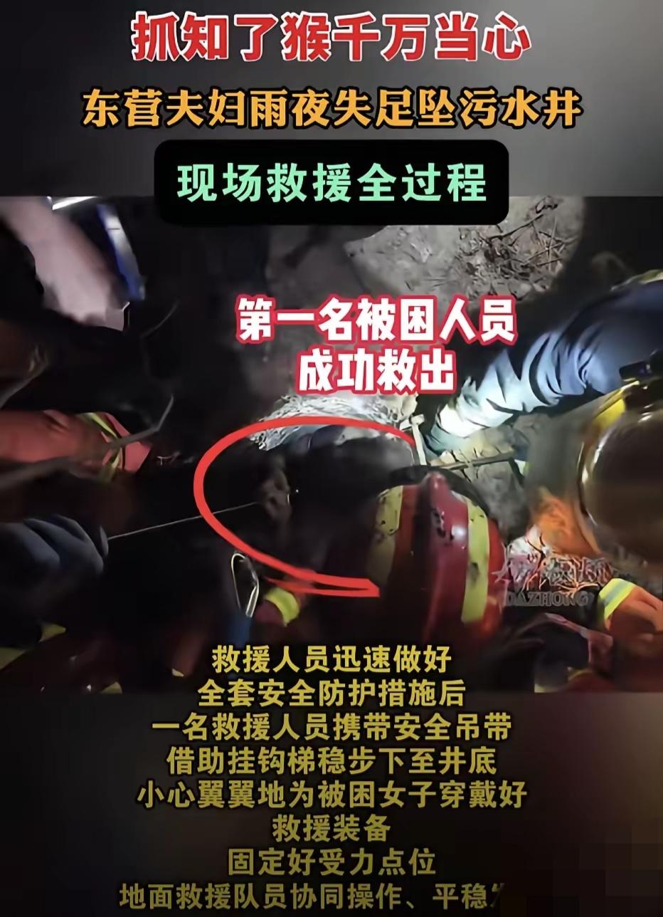 山东东营，一对夫妇雨后外出找知了猴，丈夫跟妻子分头找，结果妻子没有注意到绿化带内