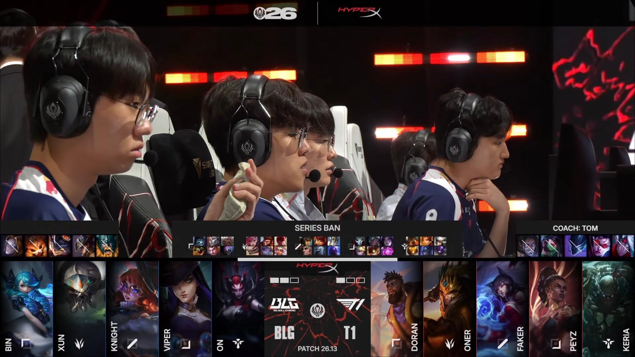【2026MSI 】 GAME 04 vs BLG第四局BP如下T1T1LOL