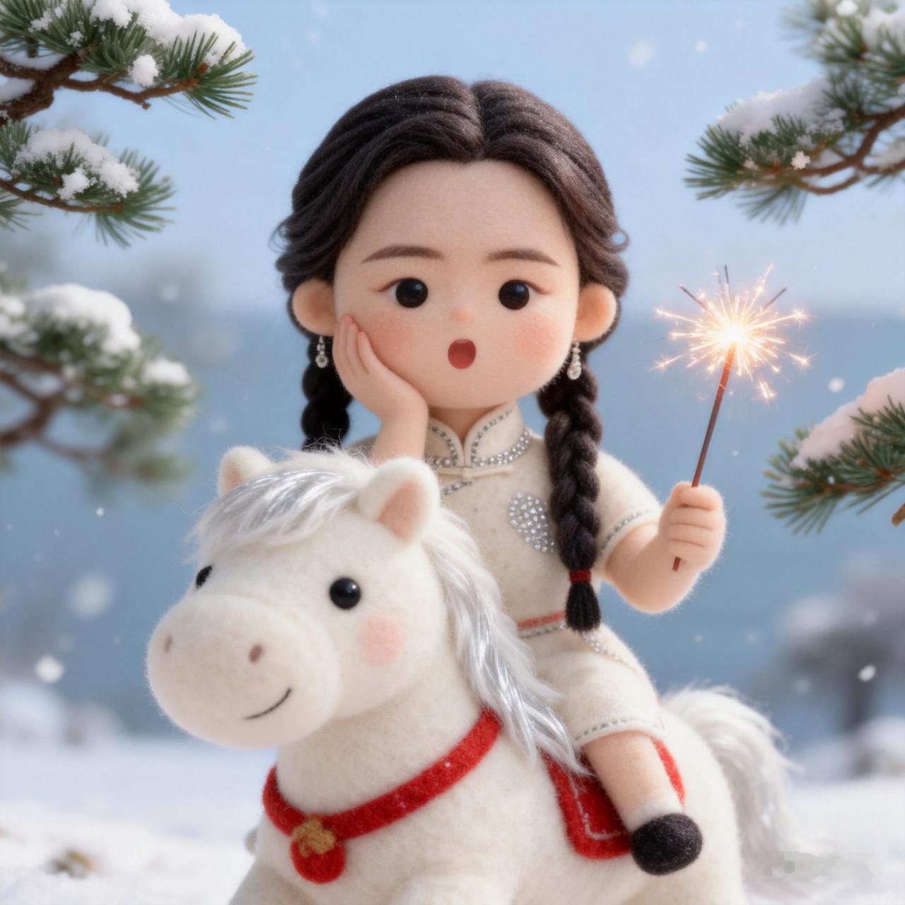 刚刚用豆包Ai做的新年头像，
怎么样？可爱(๑＞ڡ＜)☆吧！
[耶]