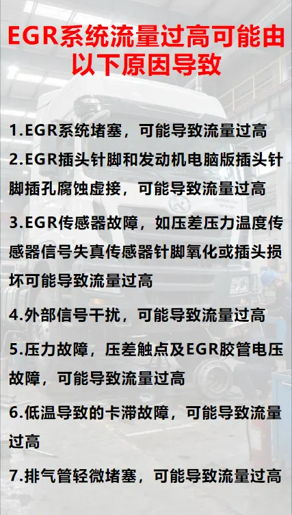 EGR系统流量过高由什么原因导致？