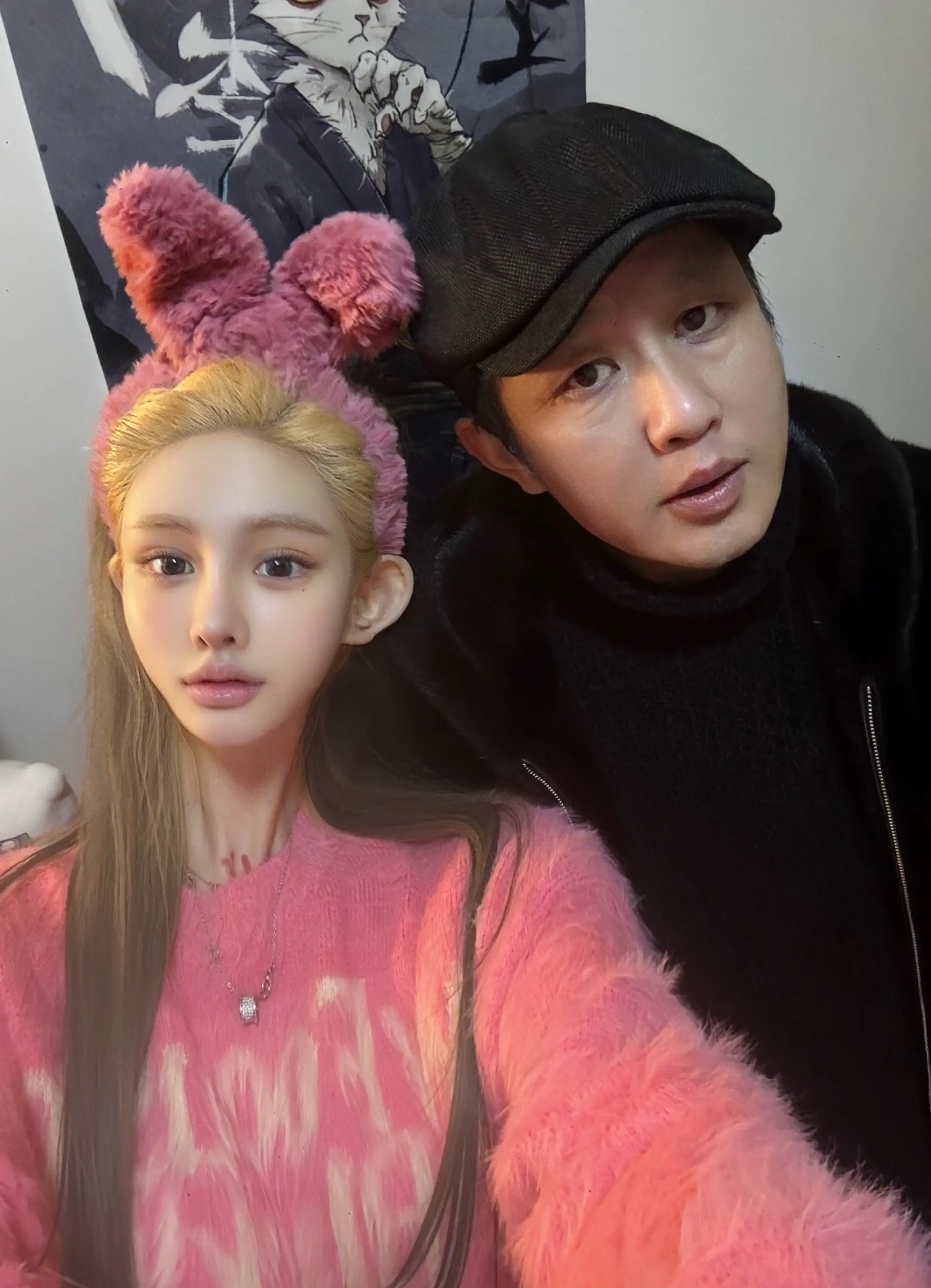 比我帅的人只有我爹了