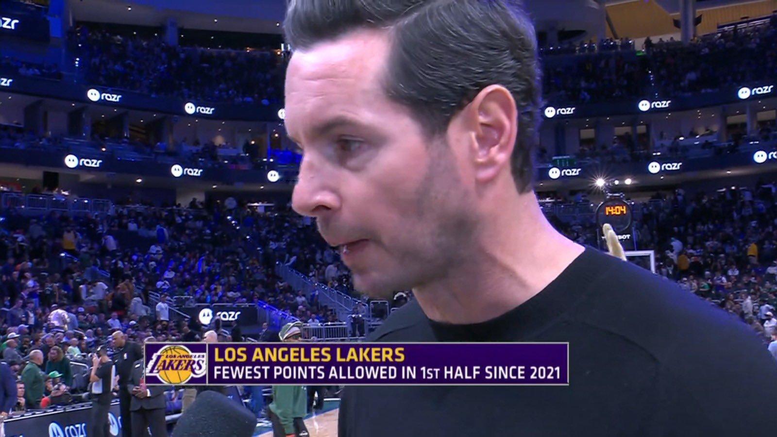 21年后湖人半场最低失分。