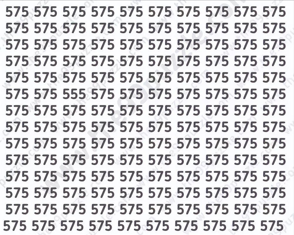 45秒找到图中数字555