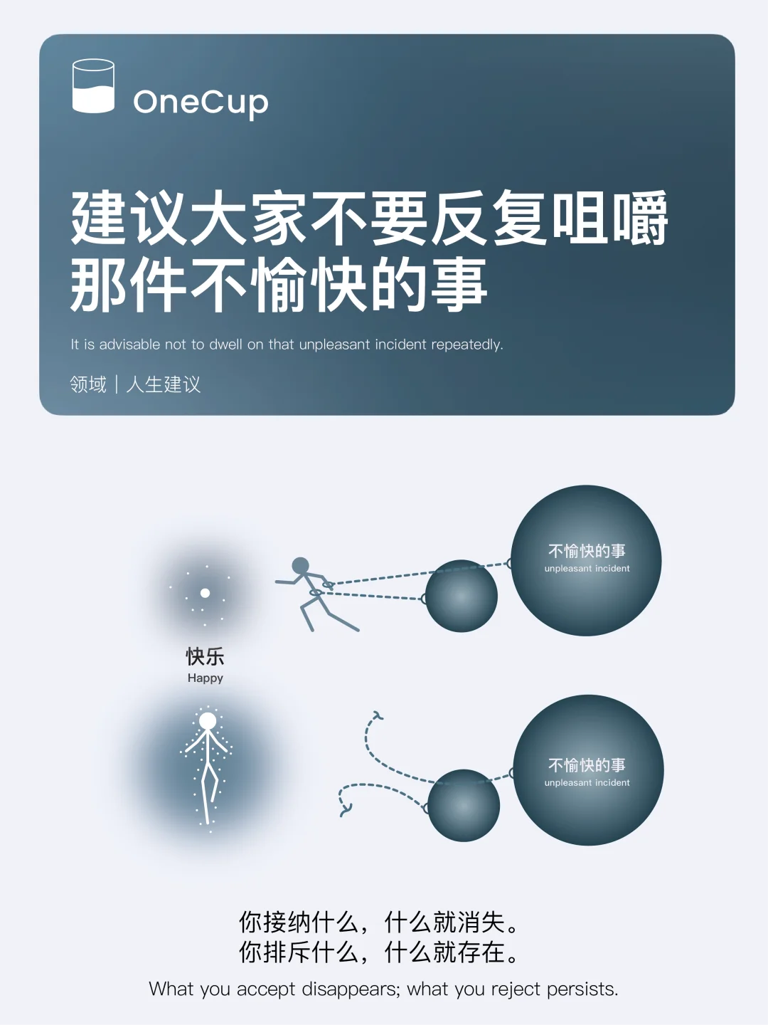 建议大家不要反复咀嚼那件不愉快的事